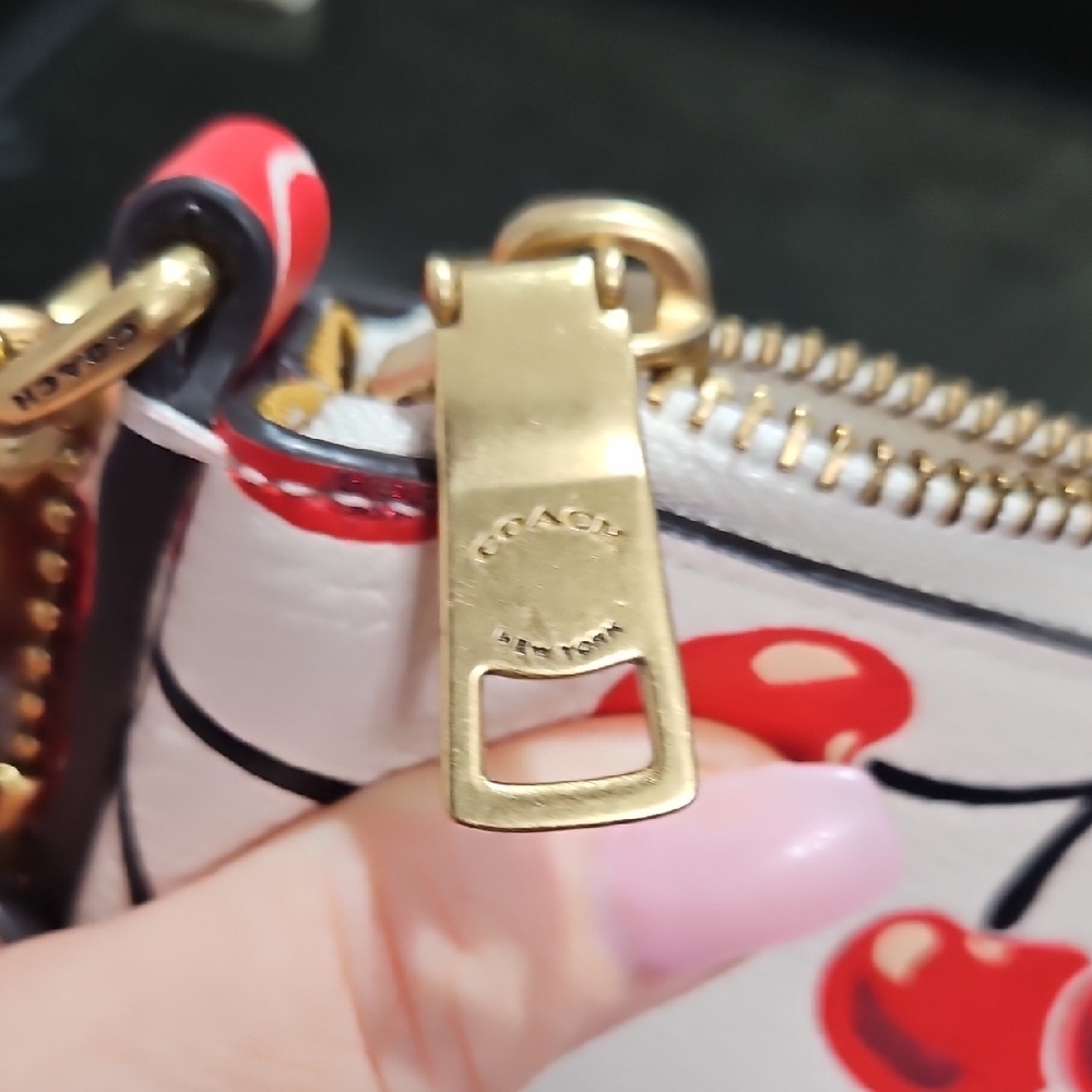 Coach White Crossbody Bag with Red Cherry Print - Picture 8 of 8